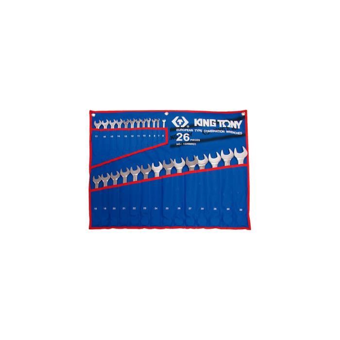 Trousse de 26 clés mixtes métriques - 6 à 32 mm
