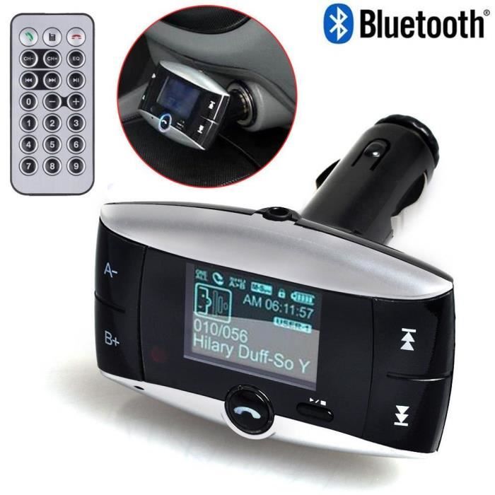 LCC® NEW Sans fil Bluetooth universel écran LCD voiture MP3 Transmetteur SD MMC USB Modulateur FM Radio adaptateur Kit mains libres.