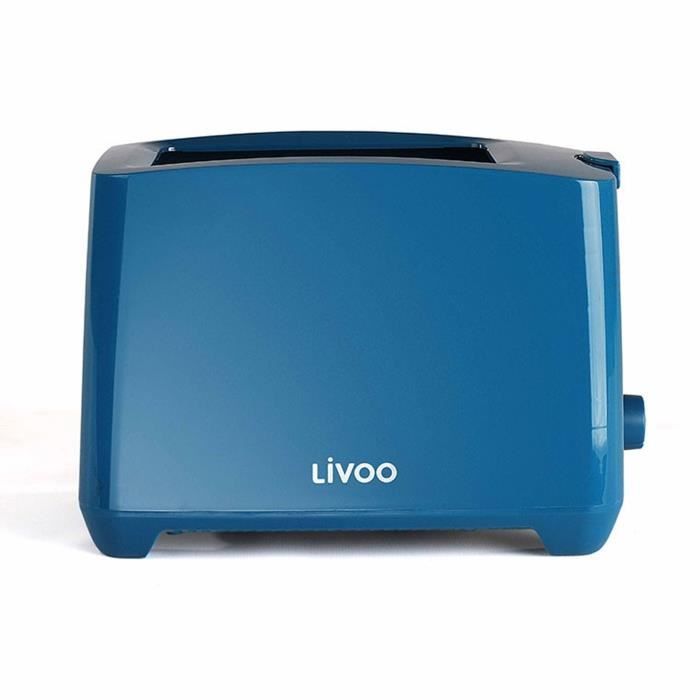Grille-pain deux fentes Livoo DOD162B Bleu - Thermostat réglable - 750W