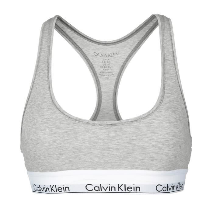 CALVIN KLEIN TOP Femme GREY HEATHER*