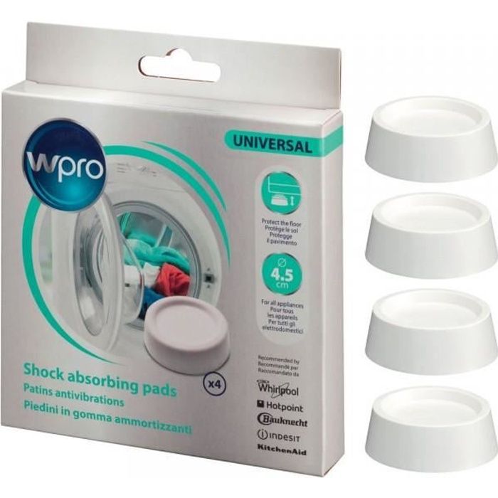 SKA202 - 4 patins antivibrations pour lave linge - WPRO 484000008531