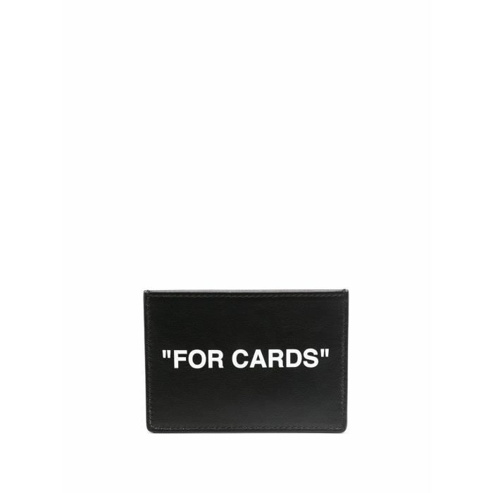 OFF-WHITE HOMME OMND017R21LEA0011001 NOIR CUIR PORTE-CARTES