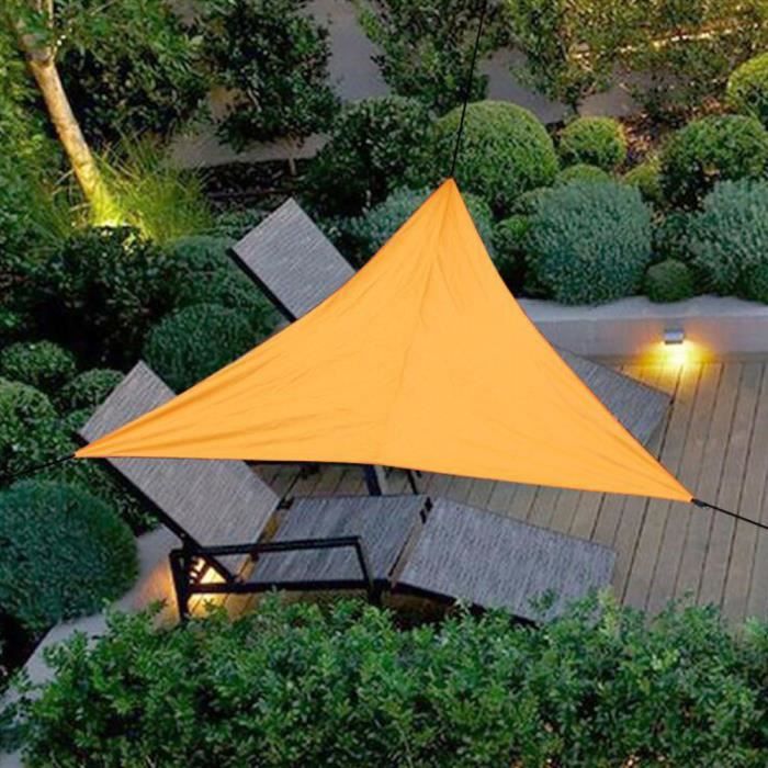 Voiles D'ombrage Triangulaire Orange 4x4x4m 95% Crème Solaire Anti UV