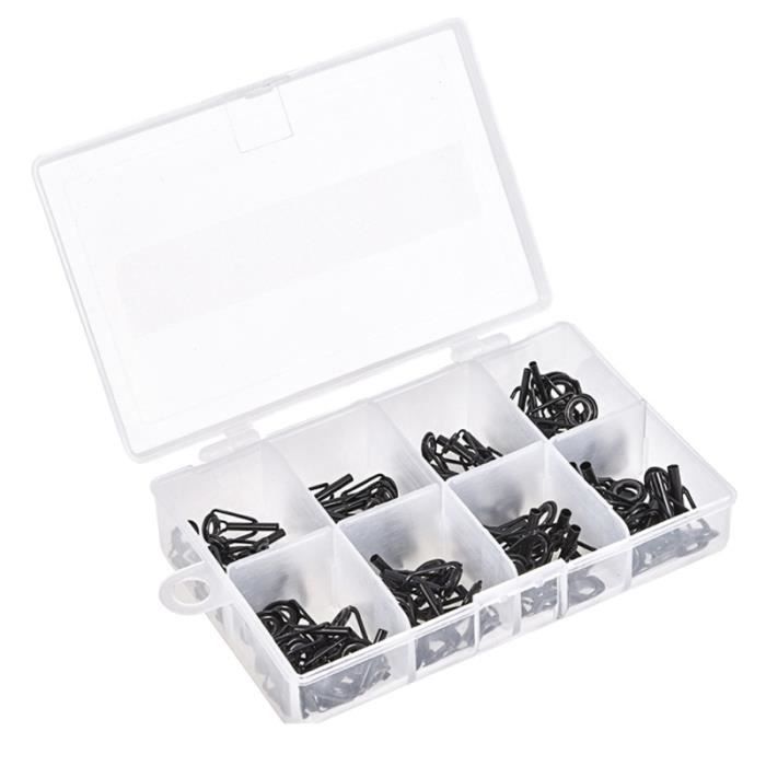 80 pièces Guides de pointe de canne à pêche anneaux Kit de réparation de de à TROTTINETTE