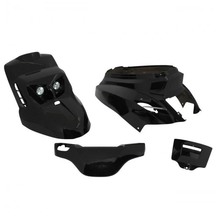 Kit carénage noir brillant design Replay pour scooter Yamaha 50 Bw's 2004 à 2020