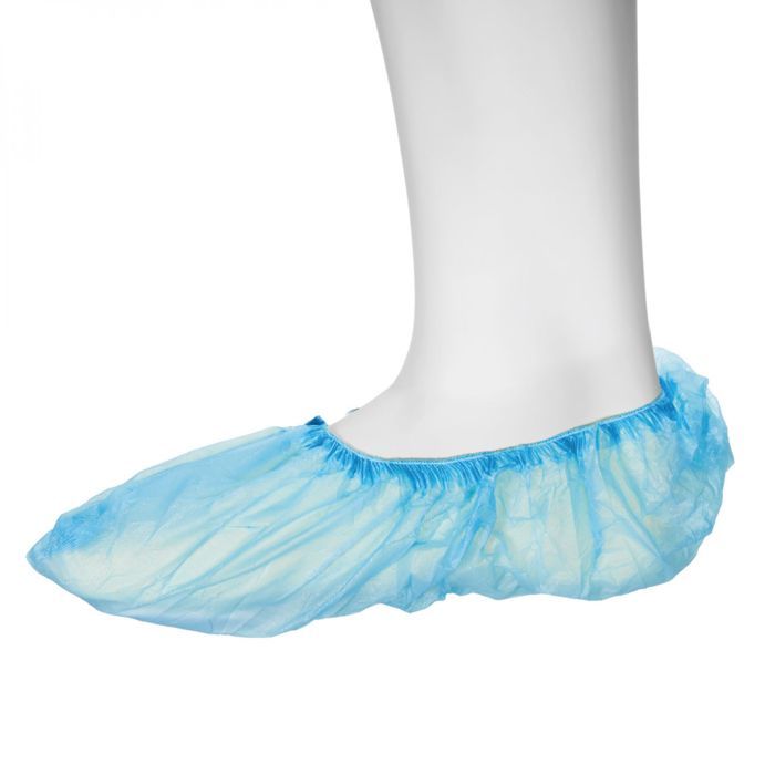 Lot de 100 surchaussures, couvre-chaussures jetables - Bleu - Vivezen