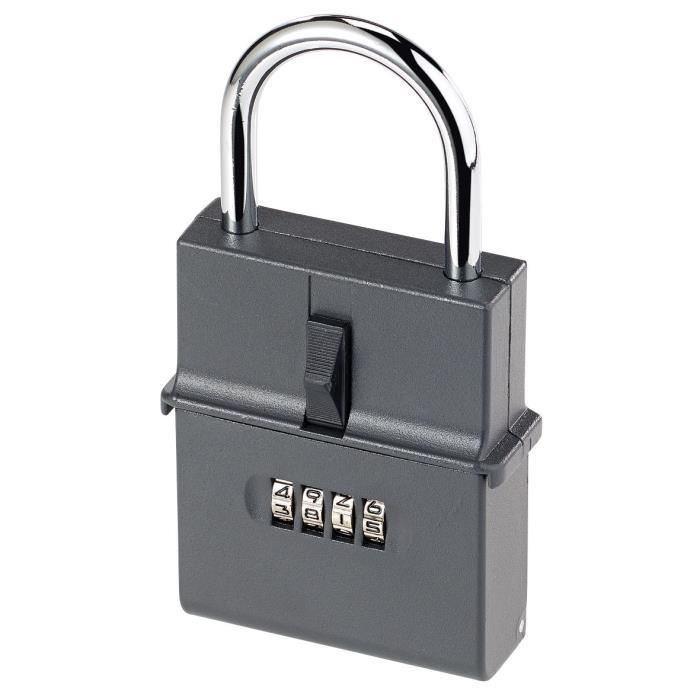 Coffre à clés format cadenas avec code à 4 chiffres