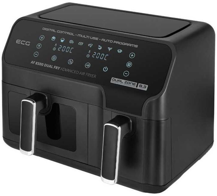 Friteuse à air chaud - EKG - AF 8300 Dual Fry - 83 L - Température 80-200 °C - Minuterie 60 min