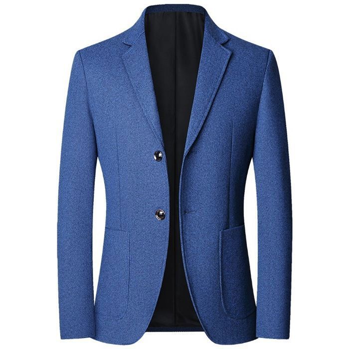 YHJKOPO Veste Costume Homme Automne Hiver Col Montant Slim Fit - Blazer Uni Moderne
