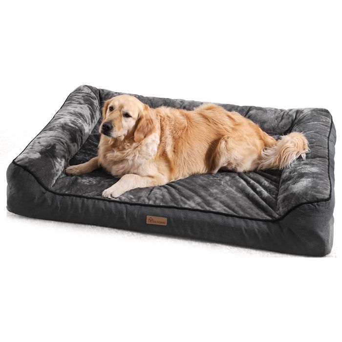 Meilleurs prix pour YITAHOME Panier pour Chien - Coussin Dehoussable pour Chien - Lavable Lit - 135x107cm - Gris
