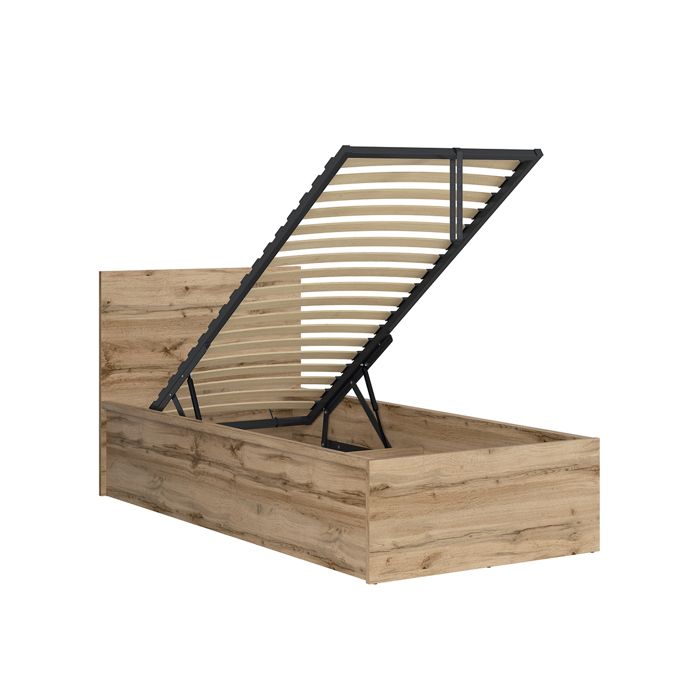 Lit coffre Petits-meubles - Edwin - 99 x 204 x 95cm - Bois Lit coffre Petits-meubles - Edwin - 99 x 204 x 95cm - Bois