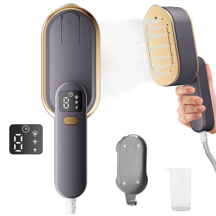 Fer à vapeur portatif avec écran LCD, 6 modes, mini fer à vapeur avec réservoir d'eau de 120 ml, petit défroisseur à vapeur 1200 W pour la maison, l | Leroy Merlin