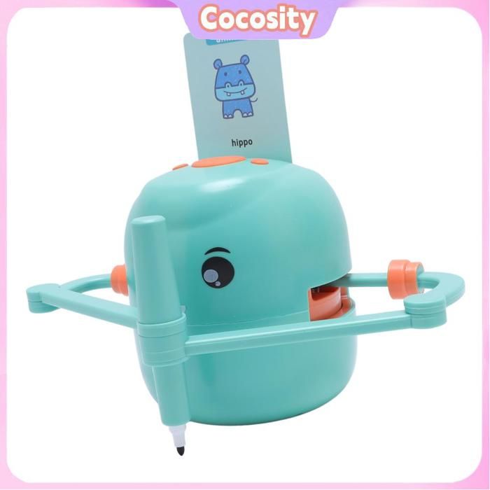 Robot à dessiner pour enfants - Jouet éducatif interactif avec 100 cartes de mots et voix, machine d'apprentissage Montessori pour filles et garçons de 5 ans et plus (Rose