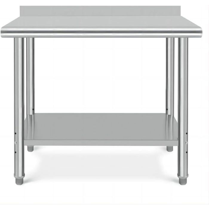 Table Cuisine CAVATINY Table De Travail En Acier Inoxydable 76 X 61 Cm – 4 Desserte à Roulettes Cuisine