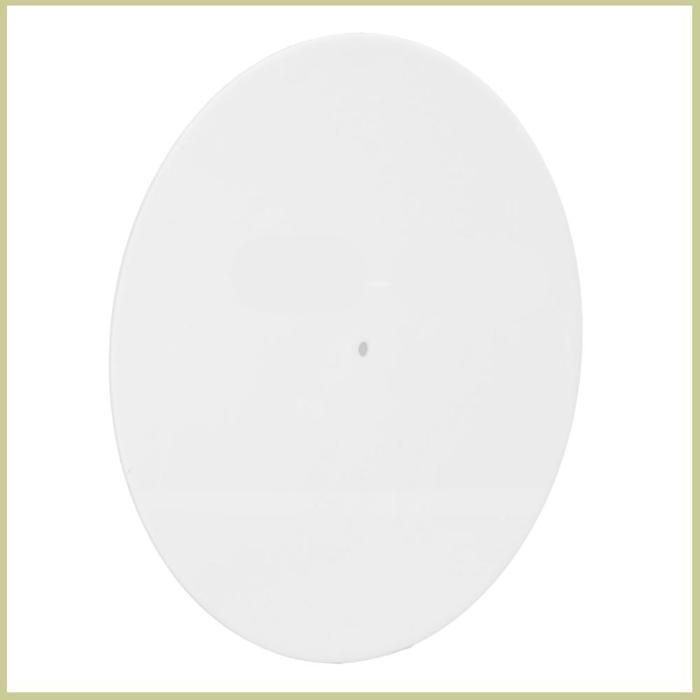 Tapis Plateau Tournant Acrylique 12 Pouces Blanc - Antidérapant Anti-Statique Pour Platine Vinyle