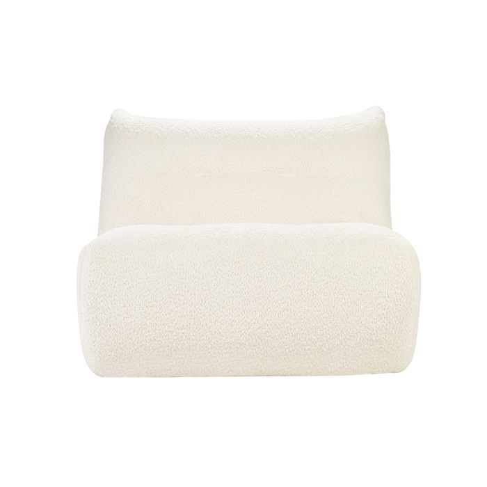 Miliboo - Fauteuil lounge en tissu bouclette blanc cassé BUMPY Miliboo - Fauteuil lounge en tissu bouclette blanc cassé BUMPY