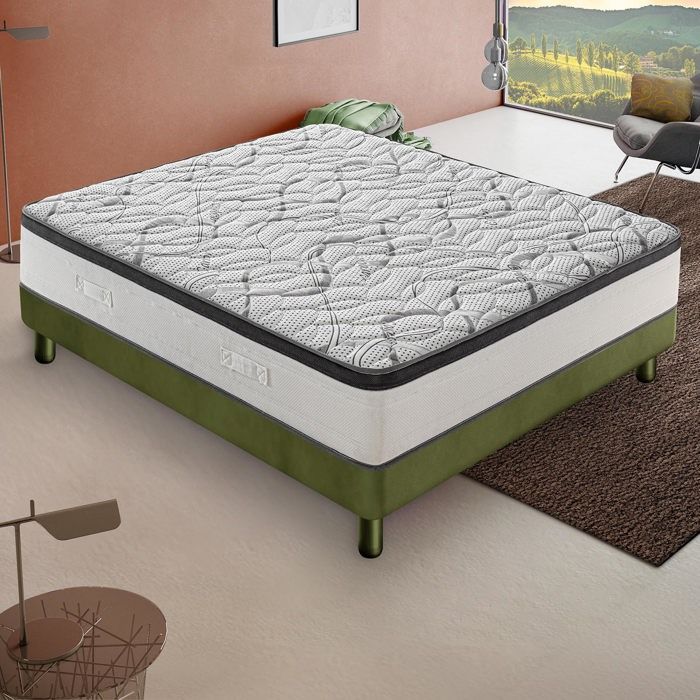 Matelas Mousse 160x200 cm DELUXE - Epaisseur 25 Cm - Réversible - Côté Été/hiver Matelas Mousse 160x200 cm DELUXE - Epaisseur 25 Cm - Réversible - Côté Été/hiver