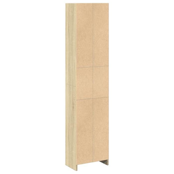 Cabinet de Livre SOLOMOON CHIC Bibliothèque Polyvalente - Pour enfant/adulte - chêne sonoma 40x24x176 cm bois dingénierie BB2492
