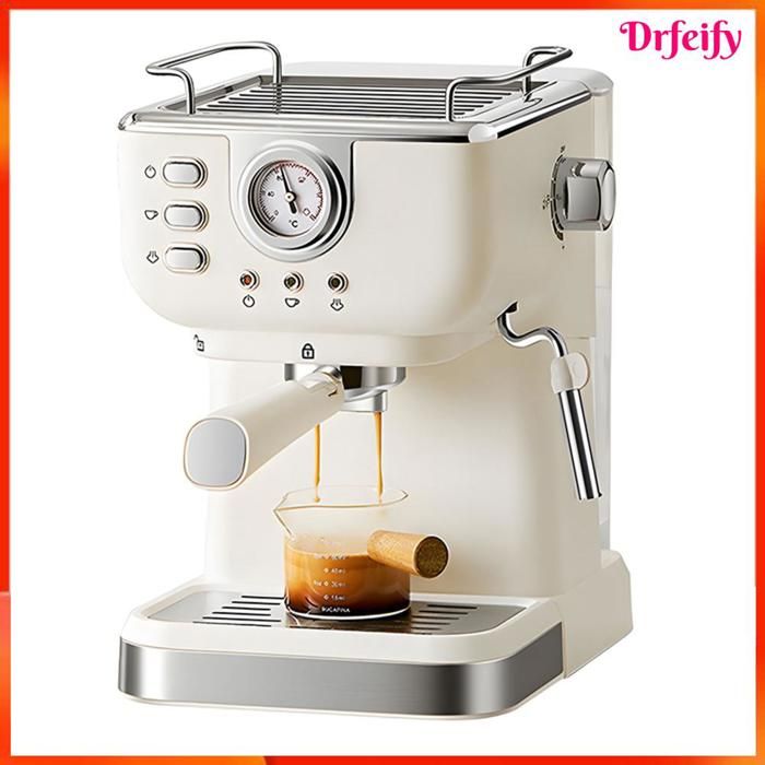 Machine à expresso - AKOZON - 1050W - 15 L - Semi automatique - Beige - Akozon