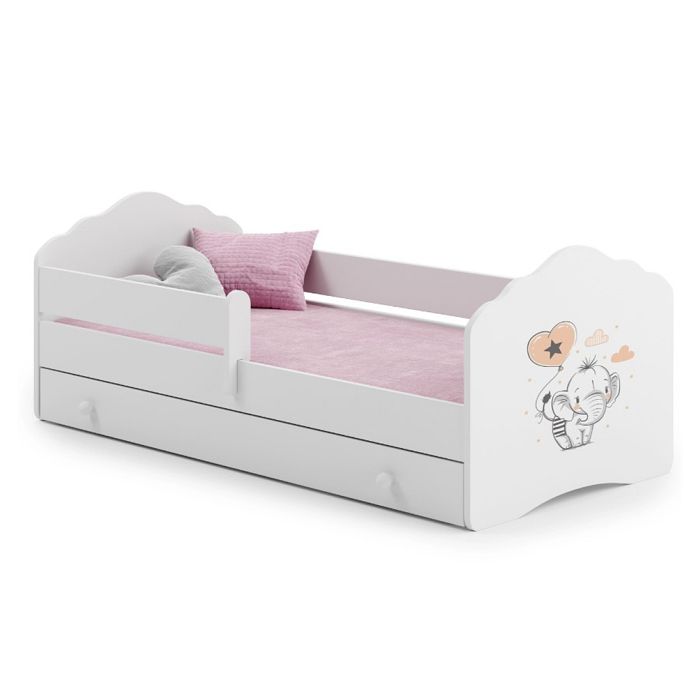 Lit enfant - Nala - 80 x 160 cm - Tiroir de rangement - Matelas inclus