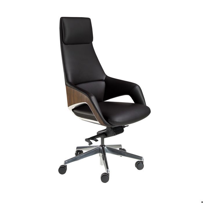 Fauteuil de bureau pivotant en similicuir noir 4210 - ANGEL CERDÁ Fauteuil de bureau pivotant en similicuir noir 4210 - ANGEL CERDÁ