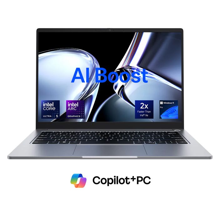 Ordinateur Portable CHUWI CoreBook Air Windows 11 Pro - 14 - Core Ultra 5 226V - Copilot+ - RAM 16 Go - SSD 512 Go - AI Boost PC