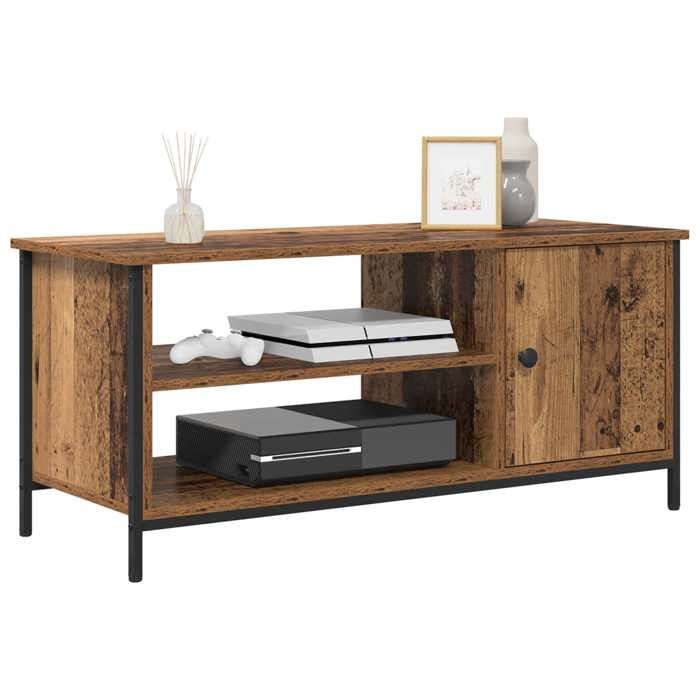 Cabinet TV haute de gamme - Vidaxl - Meuble TV/BANC TV - bois Ancien 100x40x45 cm - bois dingénierie 608486bao39h