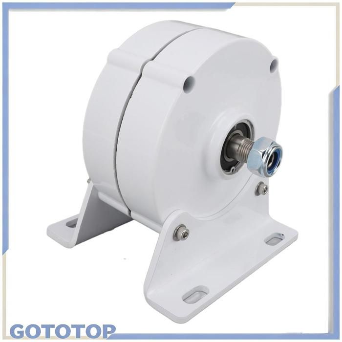 GOTOTOP Générateur AC triphasé Générateur à double arbre 12V avec Base moteur électrique synchrone à aimant quincaillerie groupe