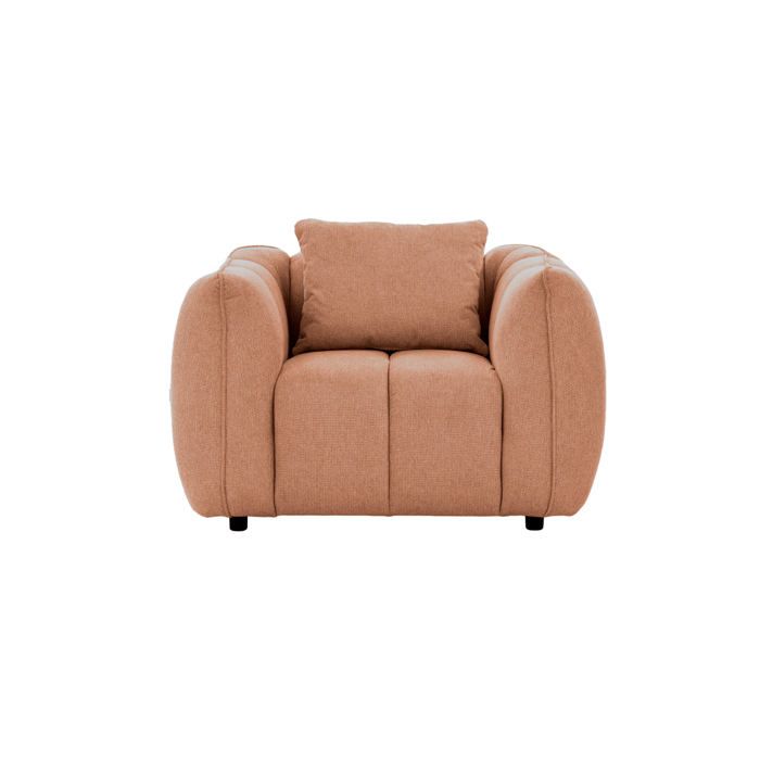 HAVANA - Fauteuil tissu lisse Terracotta HAVANA - Fauteuil tissu lisse Terracotta