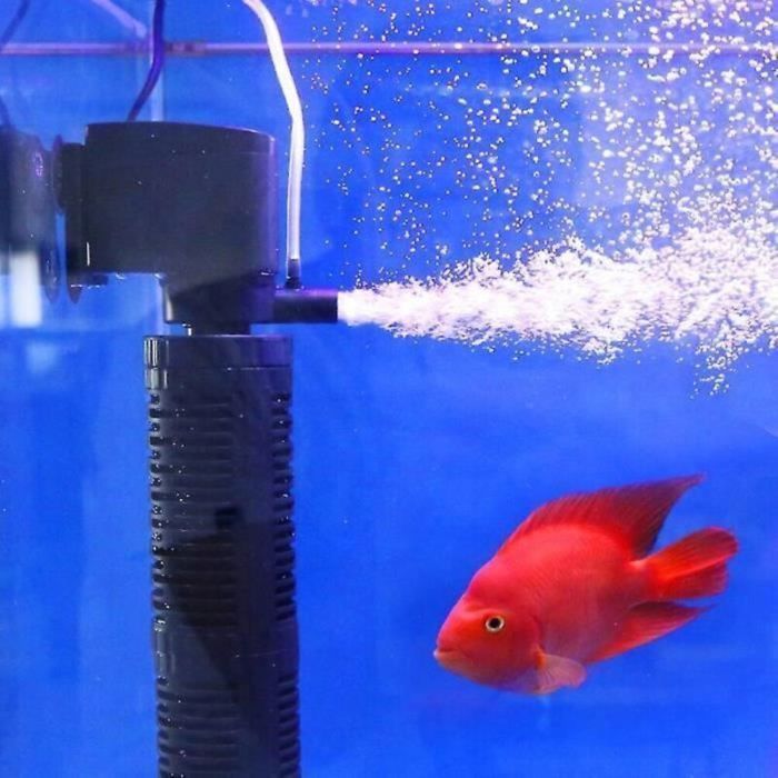 Aquarium3 En 1 Purificateur d’eau d’aération silencieuse Pompe interne Submersible Aquarium Filtre Pompe à oxygène [F330456065]