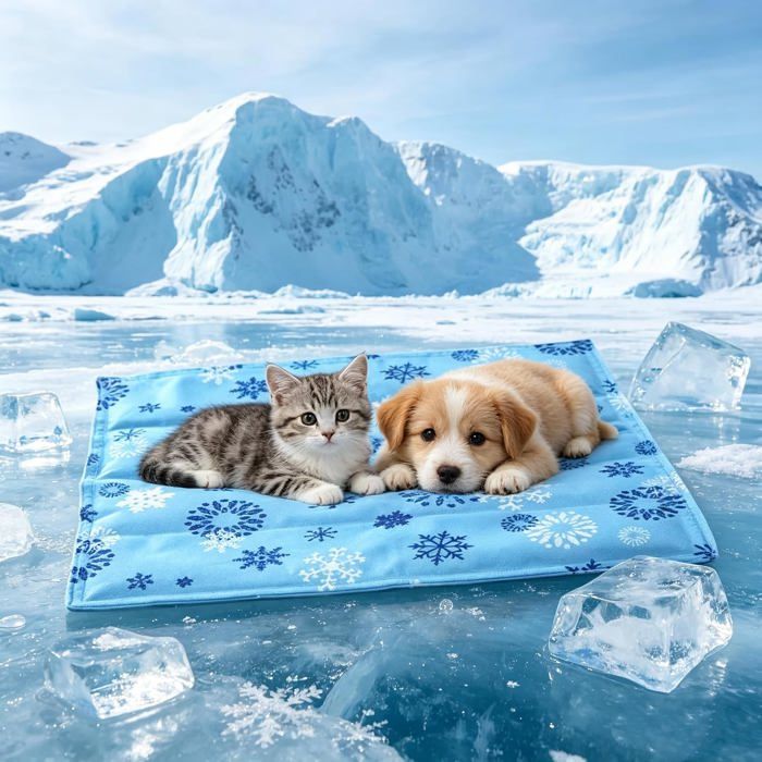 Tapis Refroidissant pour Chien et Chat Tapis Rafraîchissant en Soie Glacée Sans Gel Pour Chiens Accessoire de Matelas pour Chats