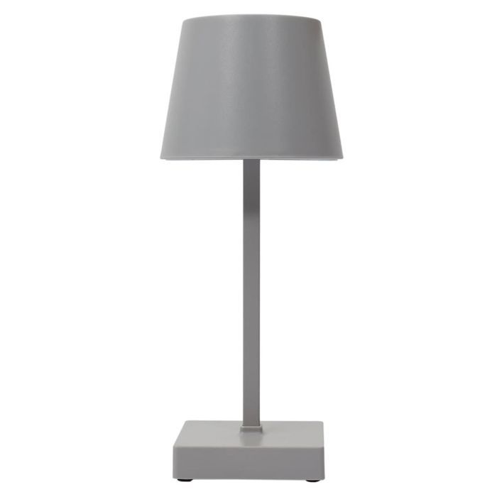 Lampe à poser led tactile taupe rechargeable USB avec 3 intensités de lumière blanche