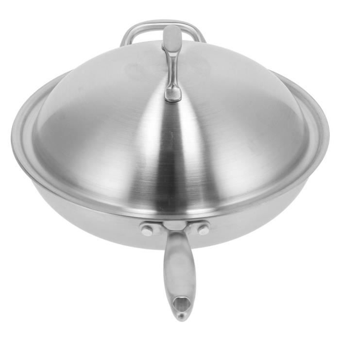 Poêle à Frire Induction 18 cm Acier Inoxydable, Antiadhésif Écologique
