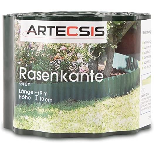 Bordure de Jardin en Plastique ARTECSIS - 9m x 10cm - Vert