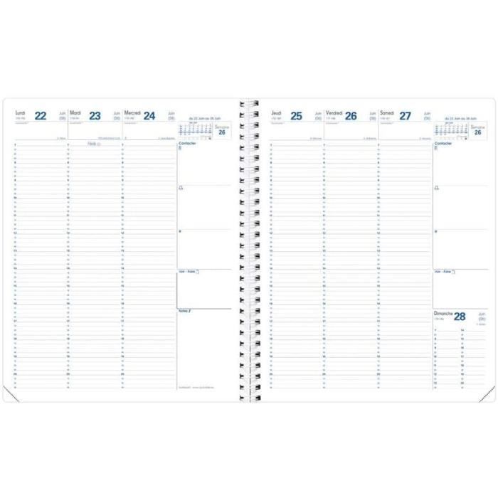 Agenda Semainier 2023 Quo Vadis Président Prestige - 21 X 27 Cm - 1