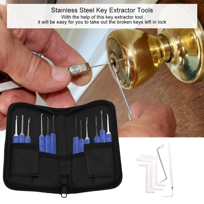 Cocoarm 7PCS Peigne De Sélection En Acier Inoxydable, Outils De Crochetage De Serrure En Métal