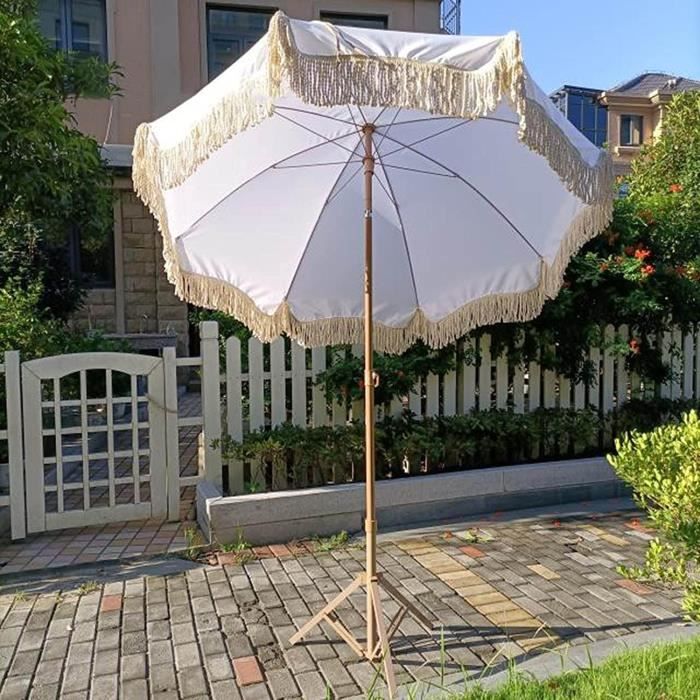 Parasol Terrasse Exterieur 8 Côtes,Parasol Jardin 2m,Parasol Plage Anti ...