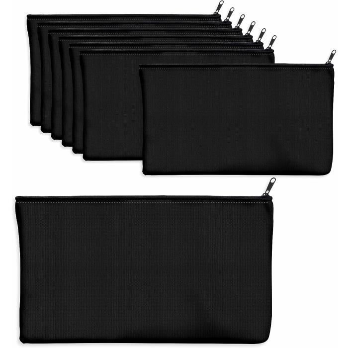 Lot 5 Sacs Cosmétiques Maille - A5 Zip Noir - Uxcell - Voyage Toilette