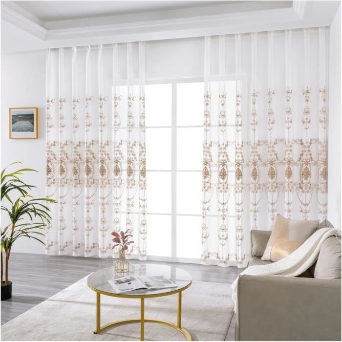 Rideaux De Fenêtre En Coton Et Lin À Texture Fine Pour Chambre À