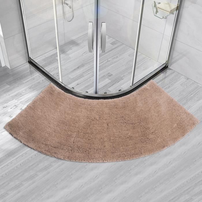 Cazsplash Petit Tapis De Douche Arrondi En Quart De Cercle