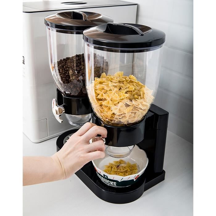 Distributeur De Céréales Rotatif 6 Compartiments - Organisateur De Cuisine Pour Riz, Pâtes, Snacks - 360°