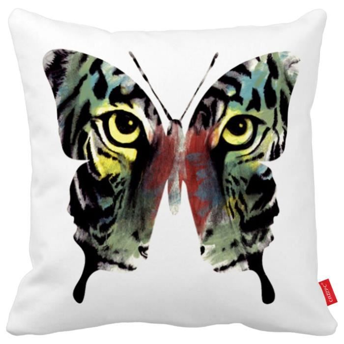 Housse De Coussin Aquarelle œil Papillon Imprimer Home Decor Cdiscount Maison