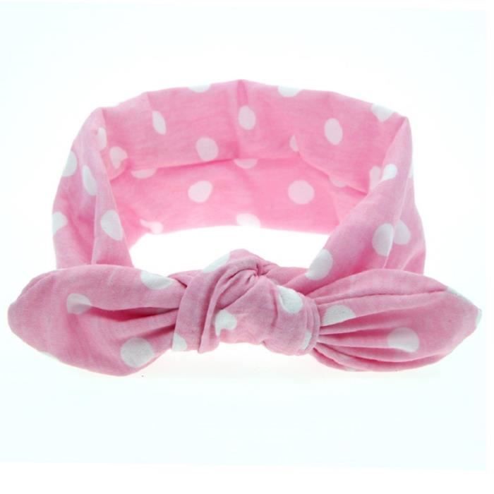 1 Joli Bandeau Bebe Fille De Couleur Blanc A Poix Rose Cdiscount Au Quotidien