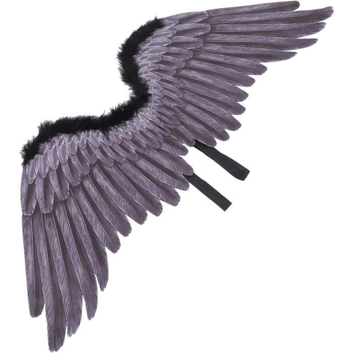 Ailes D'ange Pour Déguisement Adulte - En Plumes, Dimensions 115x45 Cm - Pour Halloween, Carnaval, Cosplay - 7