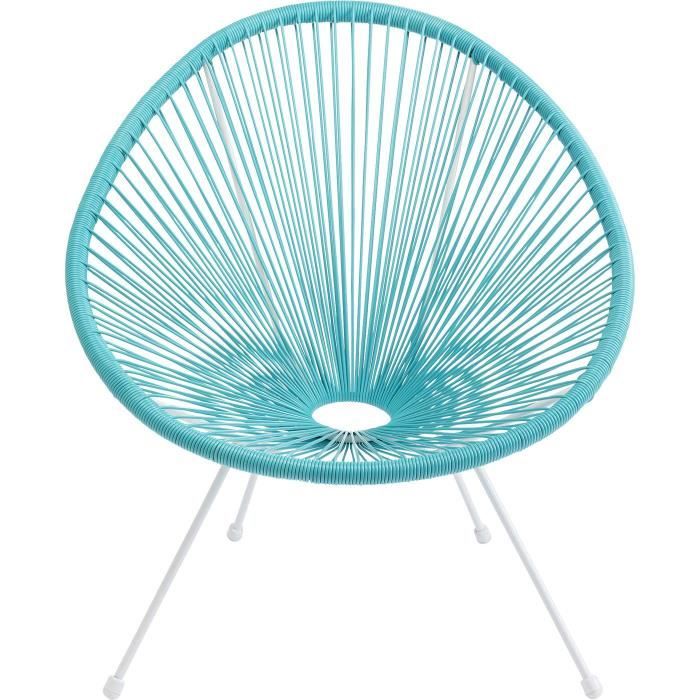 fauteuil de jardin acapulco bleu - kare - design - métal - extérieur