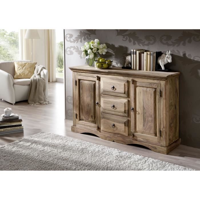 Buffet Vitrine Metro Life #103 - Bois Massif Palissandre Laqué Miel, 90x45x148 Cm - Livré Monté, 4 Portes