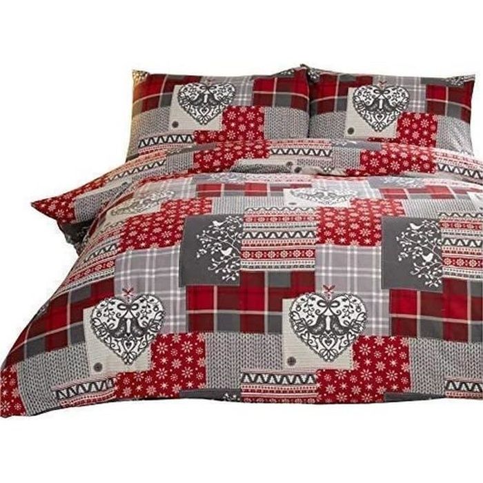 Bedlam - Housse de Couette Maison en Pain d'épice de Noël - Lit Simple (140 x 200