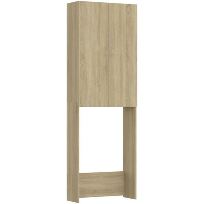 26933*PRO*Meuble pour machine à laver Meuble de salle de bain Eleganter - Meuble WC Chêne sonoma 64x255x190 cm NEW Produit