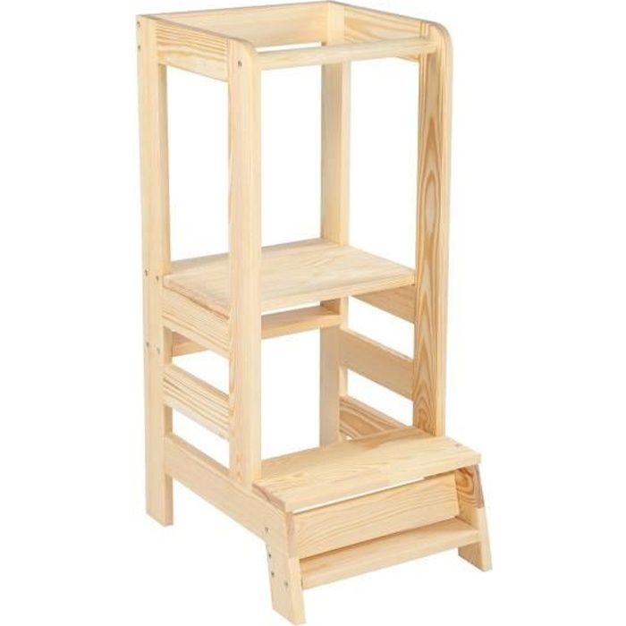 Angelove Tour D Apprentissage Pour Enfants Montessori Learning Tower Made In Eu Tour D Observation Kitchen Helper Cdiscount Maison