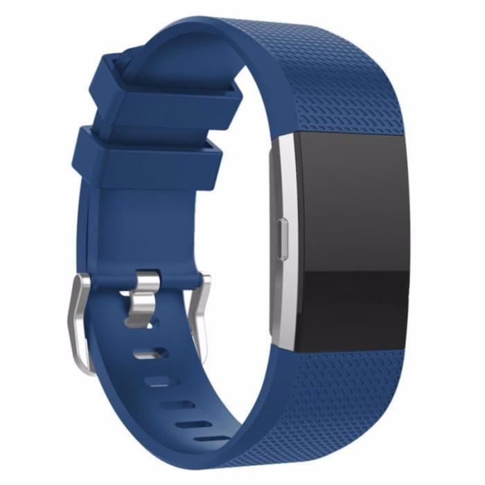 Bracelet connecté Fitbit CHARGE 3 BLEU ARGENT - DARTY Réunion